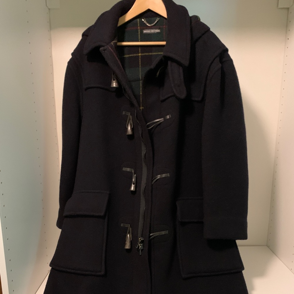 Brooks Brothers Men’s Wool Winter Coat Navy Toggle